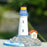 Mediterranean Style Small Lighthouse Ornament Micro Landscape Resin Craft - 3