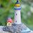 Mediterranean Style Small Lighthouse Ornament Micro Landscape Resin Craft - 7