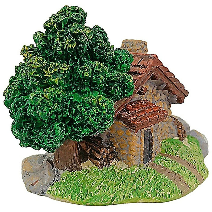 Stone Texture Cabin Ornament Bonsai Decoration Micro Landscape Garden Resin Craft - 2