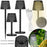 Solar Powered 5-in-1 Rechargeable Table Lamp Waterproof Outdoor Garden Patio Lawn Dorm Light - Black - 2