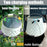 Solar Powered 5-in-1 Rechargeable Table Lamp Waterproof Outdoor Garden Patio Lawn Dorm Light - Black - 6