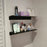 Heavy Duty Wall Mounted Shelf Floating Shelves Carbon Steel Storage Rack For Kitchen Bedroom Office Bathroom - 4