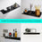 Heavy Duty Wall Mounted Shelf Floating Shelves Carbon Steel Storage Rack For Kitchen Bedroom Office Bathroom - 5