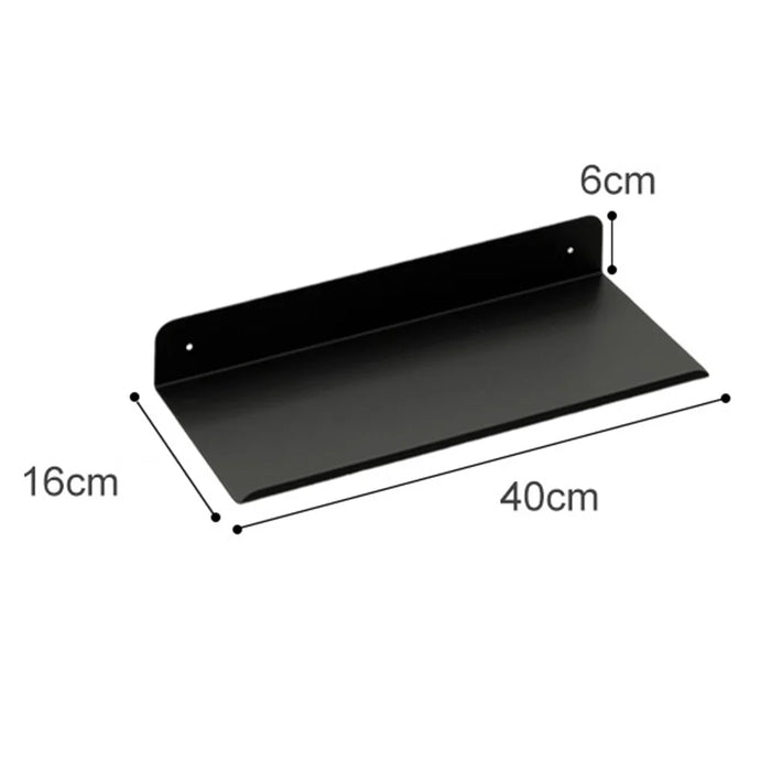Heavy Duty Wall Mounted Shelf Floating Shelves Carbon Steel Storage Rack For Kitchen Bedroom Office Bathroom - 6