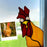 10cm Creative Peeping Rooster Window Corner Decor Acrylic Balcony Ornament - Style A - 7