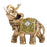 Feng Shui Fortune Lucky Elephant Statue Resin Crafts Home Porch Office Desktop Ornament, Size L - Green - 1