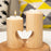 2Pcs / Set Valentine Day Heart Design Round Wooden Candle Holder Romantic Table Decoration - 1