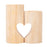 2Pcs / Set Valentine Day Heart Design Round Wooden Candle Holder Romantic Table Decoration - 2