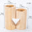 2Pcs / Set Valentine Day Heart Design Round Wooden Candle Holder Romantic Table Decoration - 6