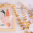 10Pcs Artificial Eucalyptus Stems Plastic Faux Plant Home Office Wedding Party Decor - Gold - 3