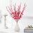 10Pcs Artificial Eucalyptus Stems Plastic Faux Plant Home Office Wedding Party Decor - Red - 3