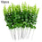 10Pcs Artificial Eucalyptus Stems Plastic Faux Plant Home Office Wedding Party Decor - Green - 1