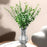 10Pcs Artificial Eucalyptus Stems Plastic Faux Plant Home Office Wedding Party Decor - Blackish Green - 2