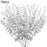 10Pcs Artificial Eucalyptus Stems Plastic Faux Plant Home Office Wedding Party Decor - Silver - 1