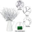 10Pcs Artificial Eucalyptus Stems Plastic Faux Plant Home Office Wedding Party Decor - Silver - 2