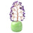 Natural Crystal Money Tree with Ceramic Base Fortune Tree Ornament for Office Home Decor - Purple  /  Green - 1