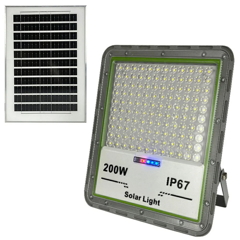 200W 120 LED Solar Powered Outdoor Floodlight Wide Angle Waterproof Garden Lamp - 1
