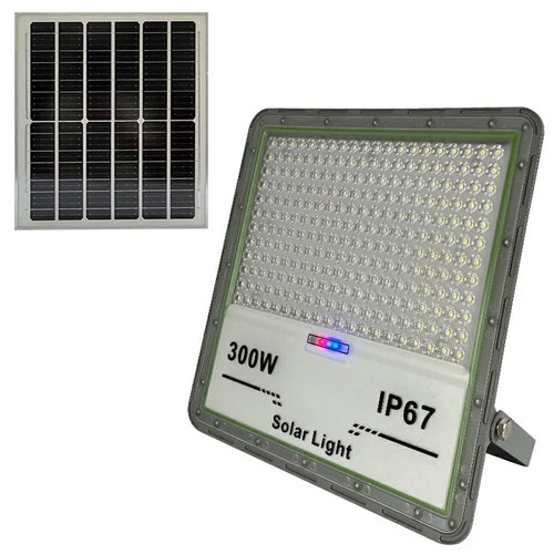 300W 240 LED Solar Powered Outdoor Floodlight Wide Angle Waterproof Garden Lamp - 1