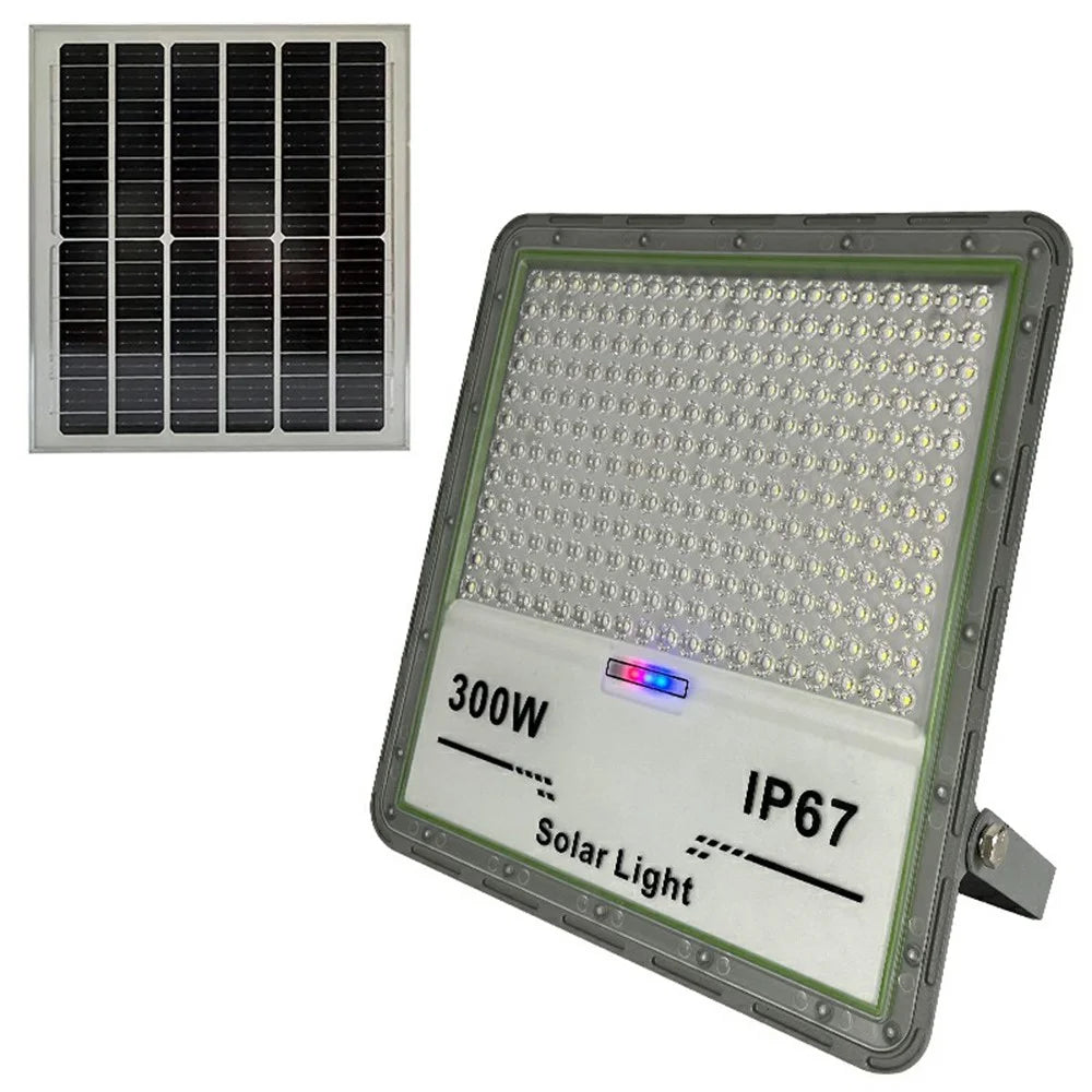 300W 240 LED Solar Powered Outdoor Floodlight Wide Angle Waterproof Garden Lamp - 1