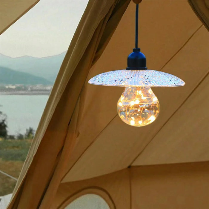 Solar Tent Hanging Lantern String Light Bulb Outdoor Camping Garden Patio Decorative Ambient Light - 7