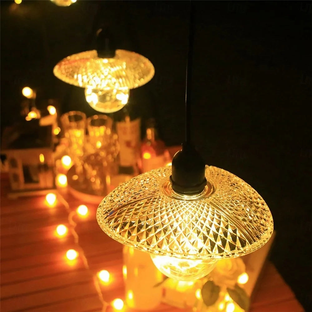 Battery Powered Tent Hanging Lantern String Light Bulb Outdoor Garden Patio Decorative Ambient Light - 2