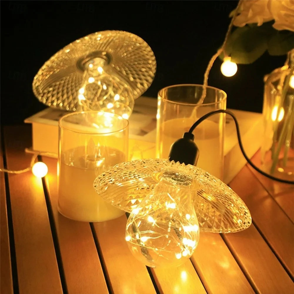 Battery Powered Tent Hanging Lantern String Light Bulb Outdoor Garden Patio Decorative Ambient Light - 5