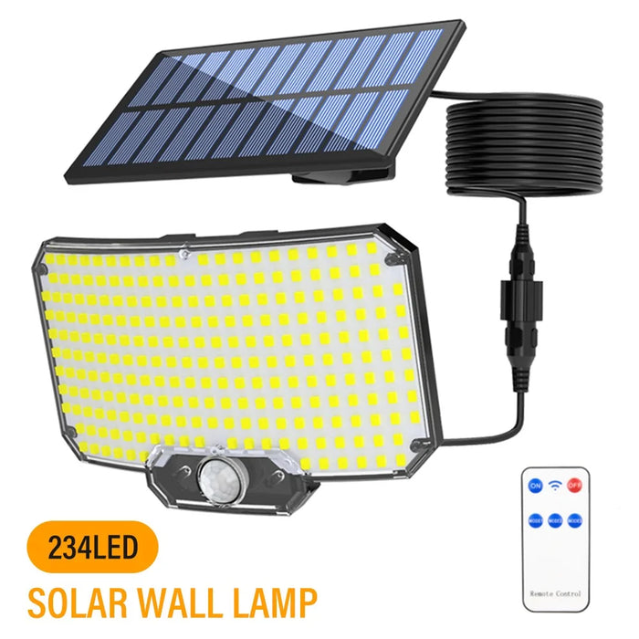 TY01003 Solar Wall Light 234 LED Outdoor Motion Sensor Security Lamp for Yard Pathway Garage - 3