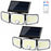 TY10305 2Pcs 3 Heads Solar Wall Light 280 LED IP44 Waterproof Outdoor Motion Sensor Lamp - 1
