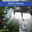 TY10305 2Pcs 3 Heads Solar Wall Light 280 LED IP44 Waterproof Outdoor Motion Sensor Lamp - 4