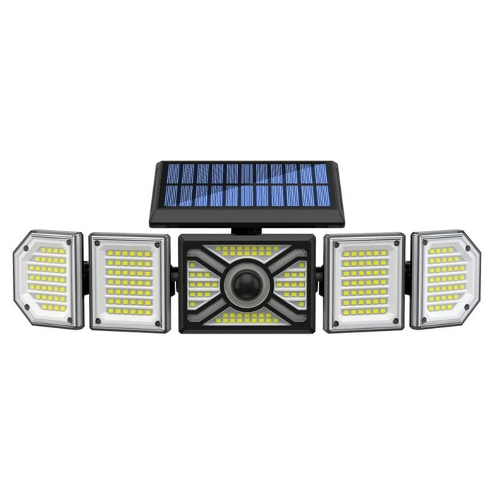 TY10708 Solar Powered 5 Heads 244 LED Wall Light Outdoor Waterproof Motion Sensor Lamp - 2