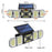 TY10708 Solar Powered 5 Heads 244 LED Wall Light Outdoor Waterproof Motion Sensor Lamp - 7