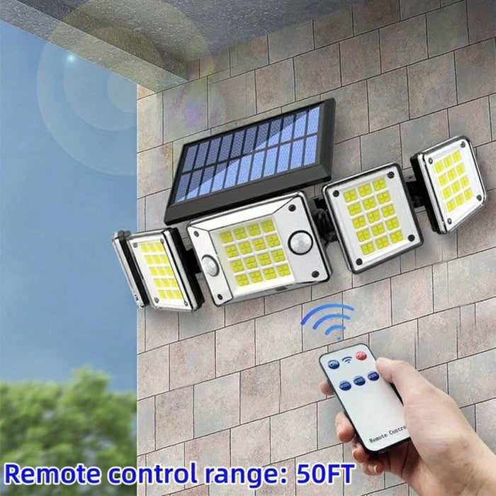 TY10710 5 Heads Split Wall Light 280 LED Waterproof Motion Sensor Solar Lamp with Remote - 4