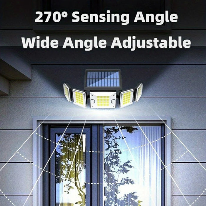 TY10710 5 Heads Split Wall Light 280 LED Waterproof Motion Sensor Solar Lamp with Remote - 5