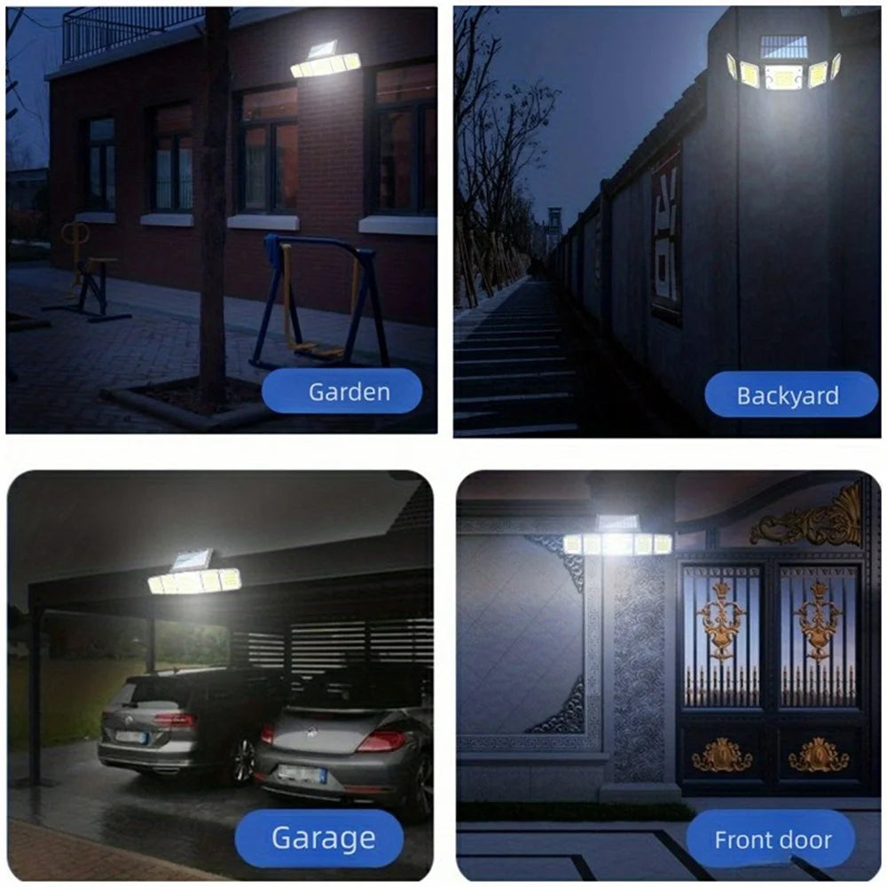 TY10707 5 Heads Integrated Wall Light 280 LED Waterproof Motion Sensor Solar Lamp with Remote - 4