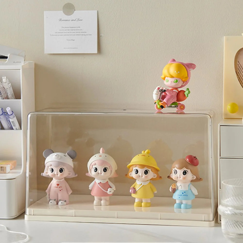 Size S Double Layer Step Blind Box Display Case Action Figure Collectible Clear Storage Container - 4