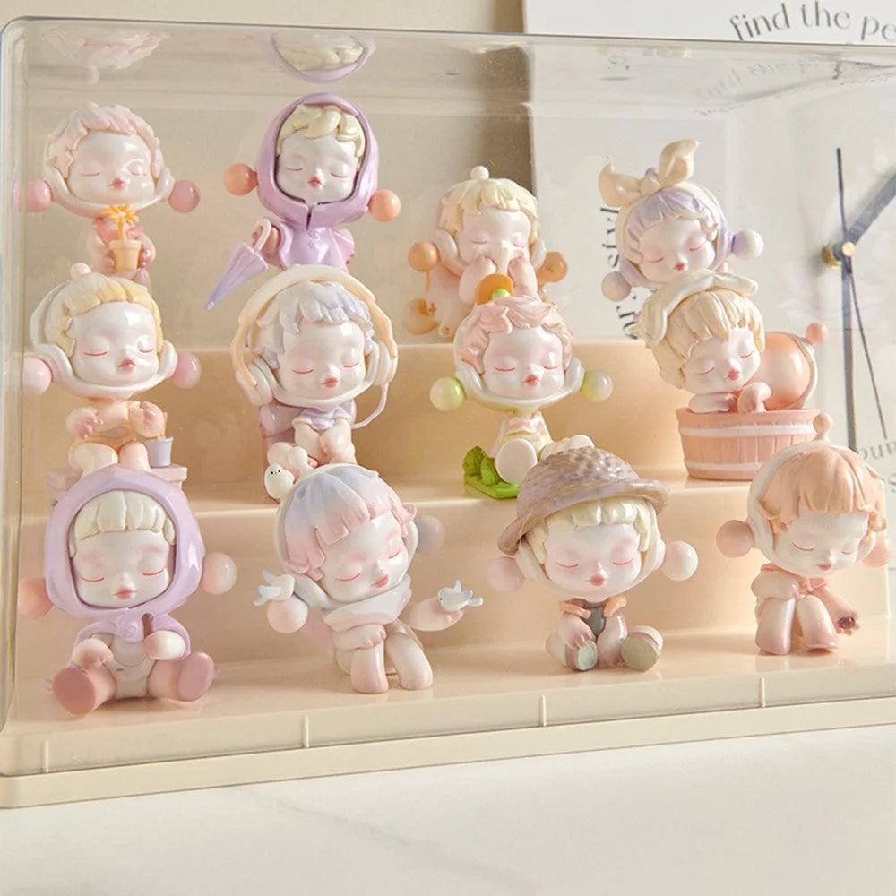 Size S Double Layer Step Blind Box Display Case Action Figure Collectible Clear Storage Container - 5