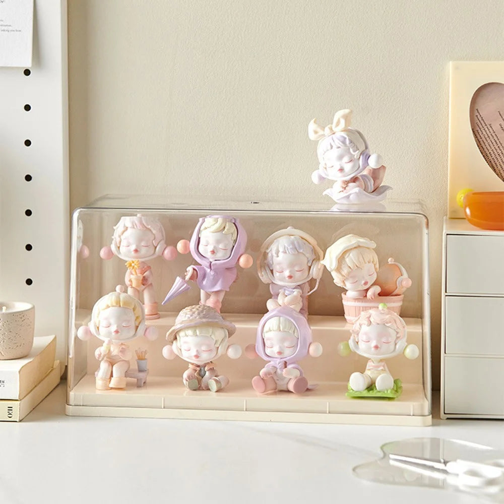 Size M Three Layer Step Blind Box Display Case Action Figure Collectible Clear Storage Container - 2