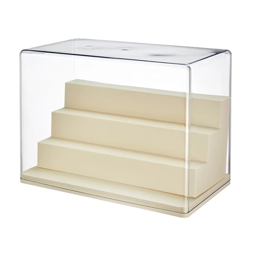 Size L Four Layer Step Blind Box Display Case Action Figure Collectible Clear Storage Container - 1