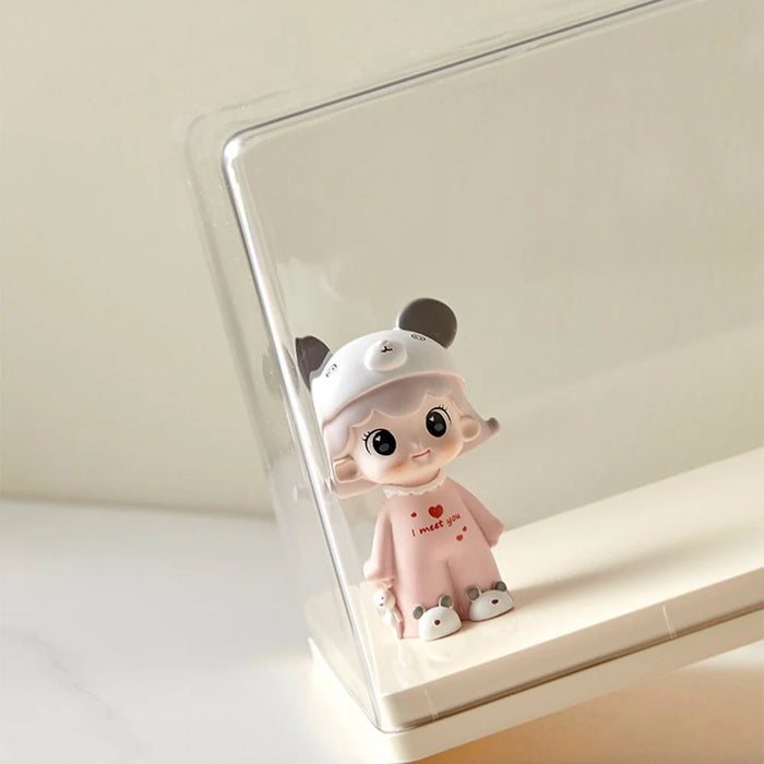 Size L Four Layer Step Blind Box Display Case Action Figure Collectible Clear Storage Container - 4