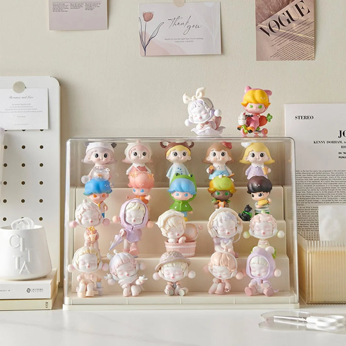 Size L Four Layer Step Blind Box Display Case Action Figure Collectible Clear Storage Container - 5