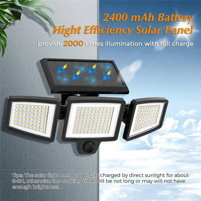 TY-YJ002A 210 LED Solar Wall Light IP65 Waterproof Motion Sensor Security Lighting for Yard / Patio / Garage - 2