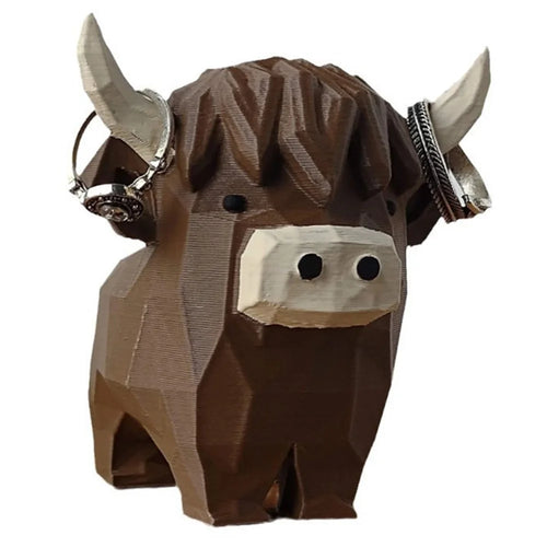 Highland Cow Ring Holder Resin Craft Decorative Figurine Jewelry Storage Organizer Desktop Ornament - 1