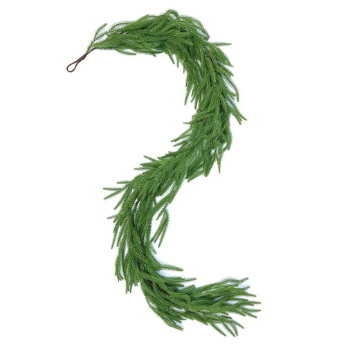 1.2m Artificial Pine Garland Cedar Vine Garland for Stairs, Fireplace, and Window Decoration Realistic Faux Pine Branches - 1