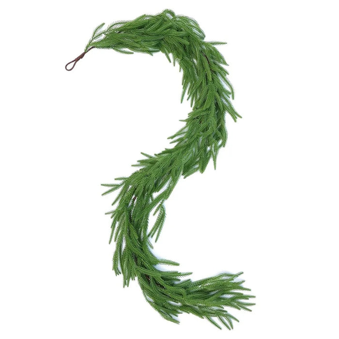 Artificial Pine Needle Garland 1.5m Flexible Vine For Staircase  /  Fireplace  /  Window Display Decoration - 1