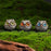 3Pcs Owl Resin Figures Decorative Crafts Display Figurines for Home Garden - 3