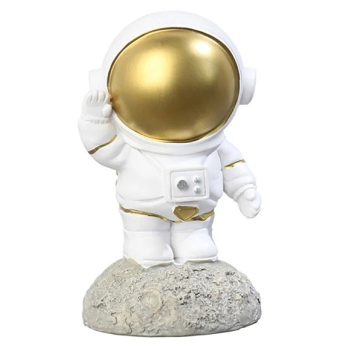 Resin Astronaut Space Explorer Model Desk Ornament Home Office Car Decoration - Gold - 1