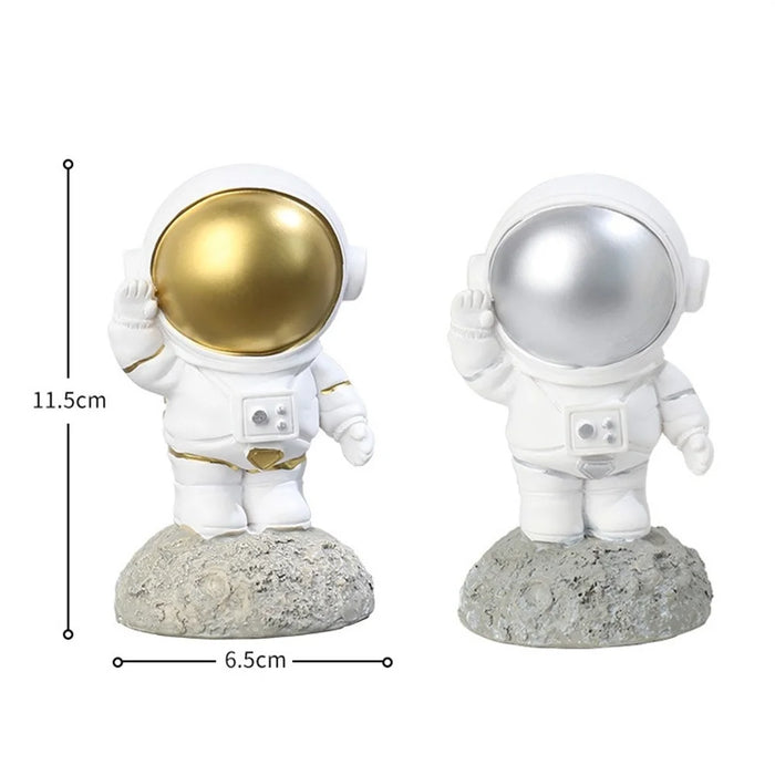 Resin Astronaut Space Explorer Model Desk Ornament Home Office Car Decoration - Gold - 5