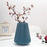 Creative Vase Ornament Flower Pot Dry Wet Flower Decorative Ceramic-Look Plastic Container - Blue - 2