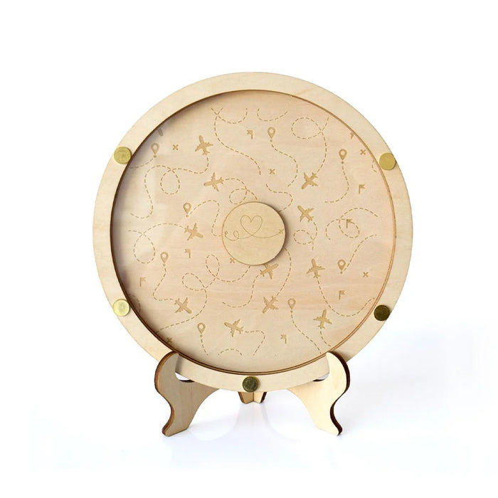 Personalized Wooden Coin Storage Box Souvenir Coin Display Stand Collector Organizer - Style A - 2
