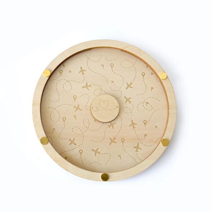 Personalized Wooden Coin Storage Box Souvenir Coin Display Stand Collector Organizer - Style A - 3